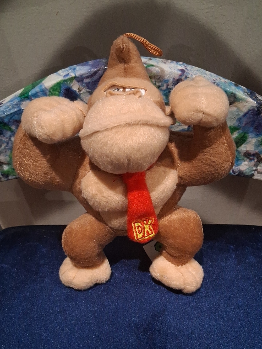 Nintendo Super Mario Brown Plush with Red, Yellow, Green, Blue Logo
